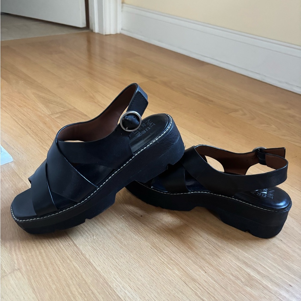Naturalizer Black Platform Sandals